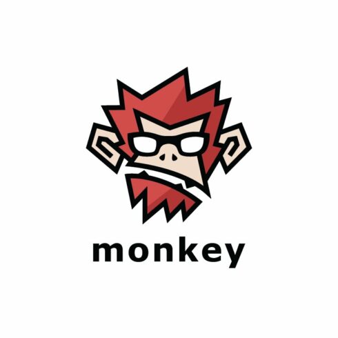 Crazy Monkey Logo Template cover image.