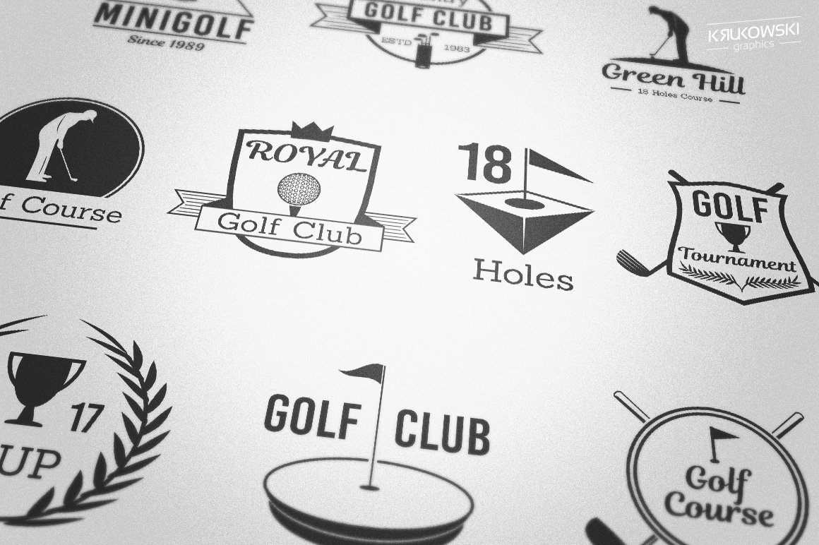 Golf Club Vector Badges Logos cover image.