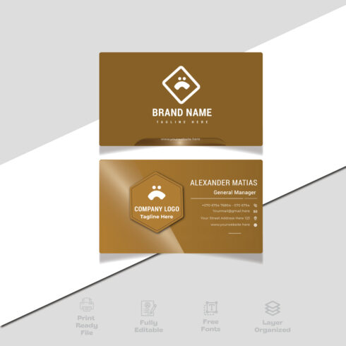 corporate business card template layout Vector illustration Stationery design cover image.