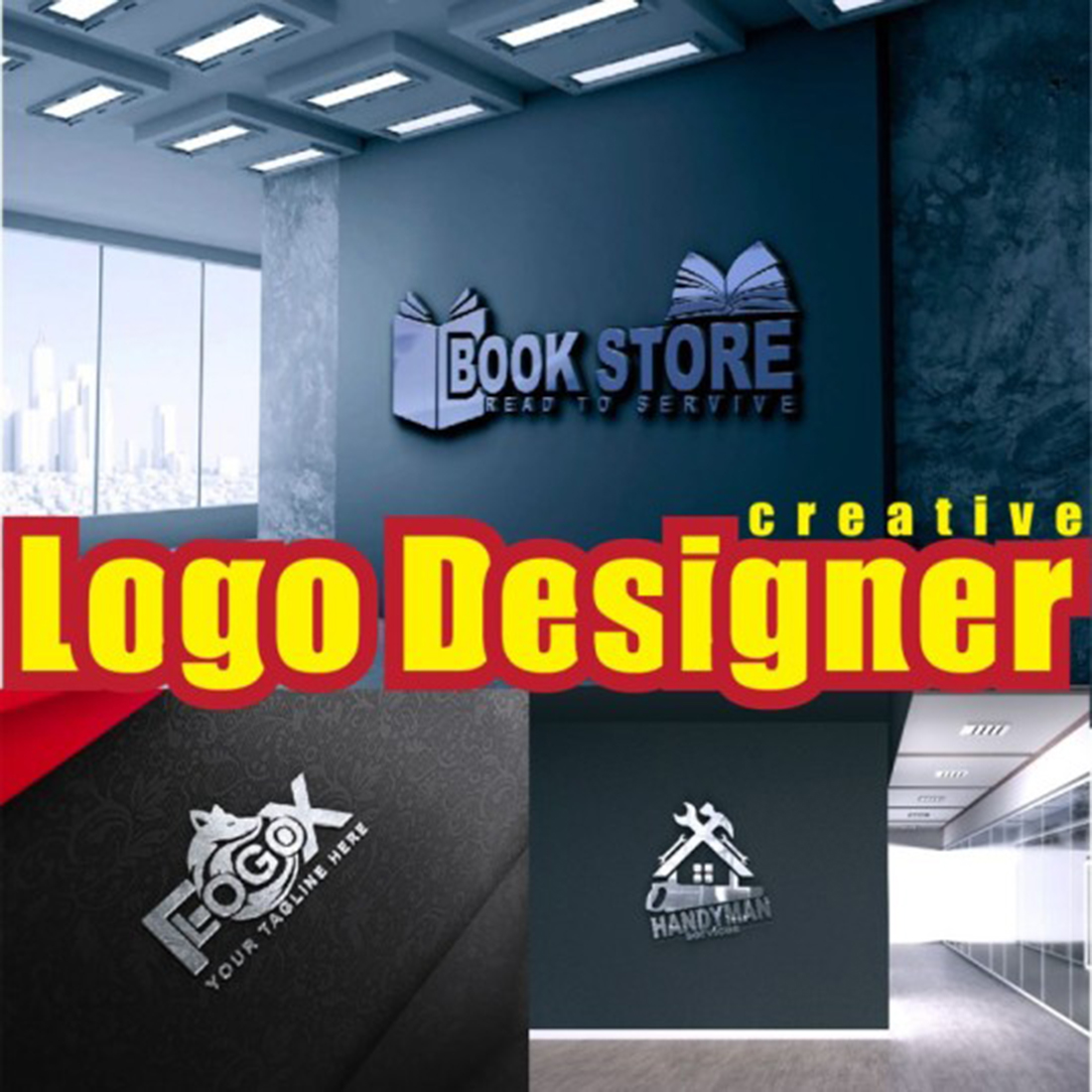 I am selling logos for your business in just $8 cover image.