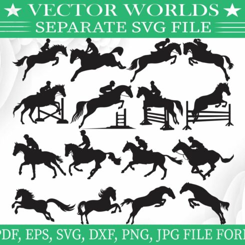 Horse Jumping Svg, Jump, Horse Svg cover image.