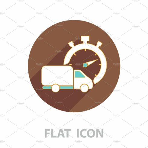 Fast delivery line icon. shipping cover image.