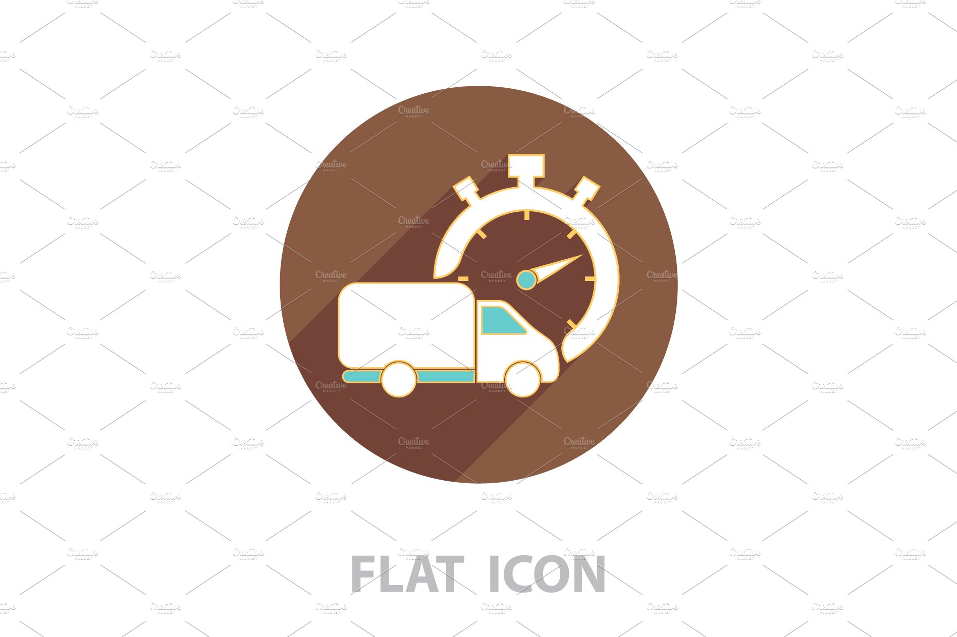 Fast delivery line icon. shipping cover image.