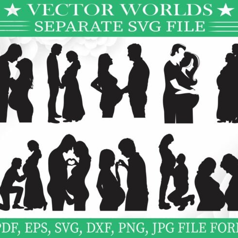 Pregnant Woman With Husband Svg cover image.
