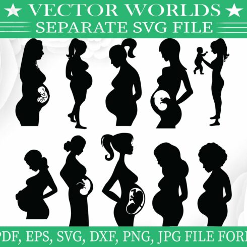 Pregnant Woman With Baby Svg cover image.