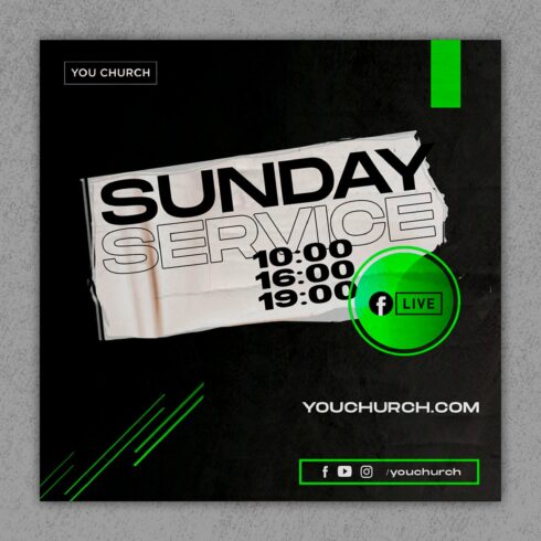Church Flyer - Sunday Service cover image.
