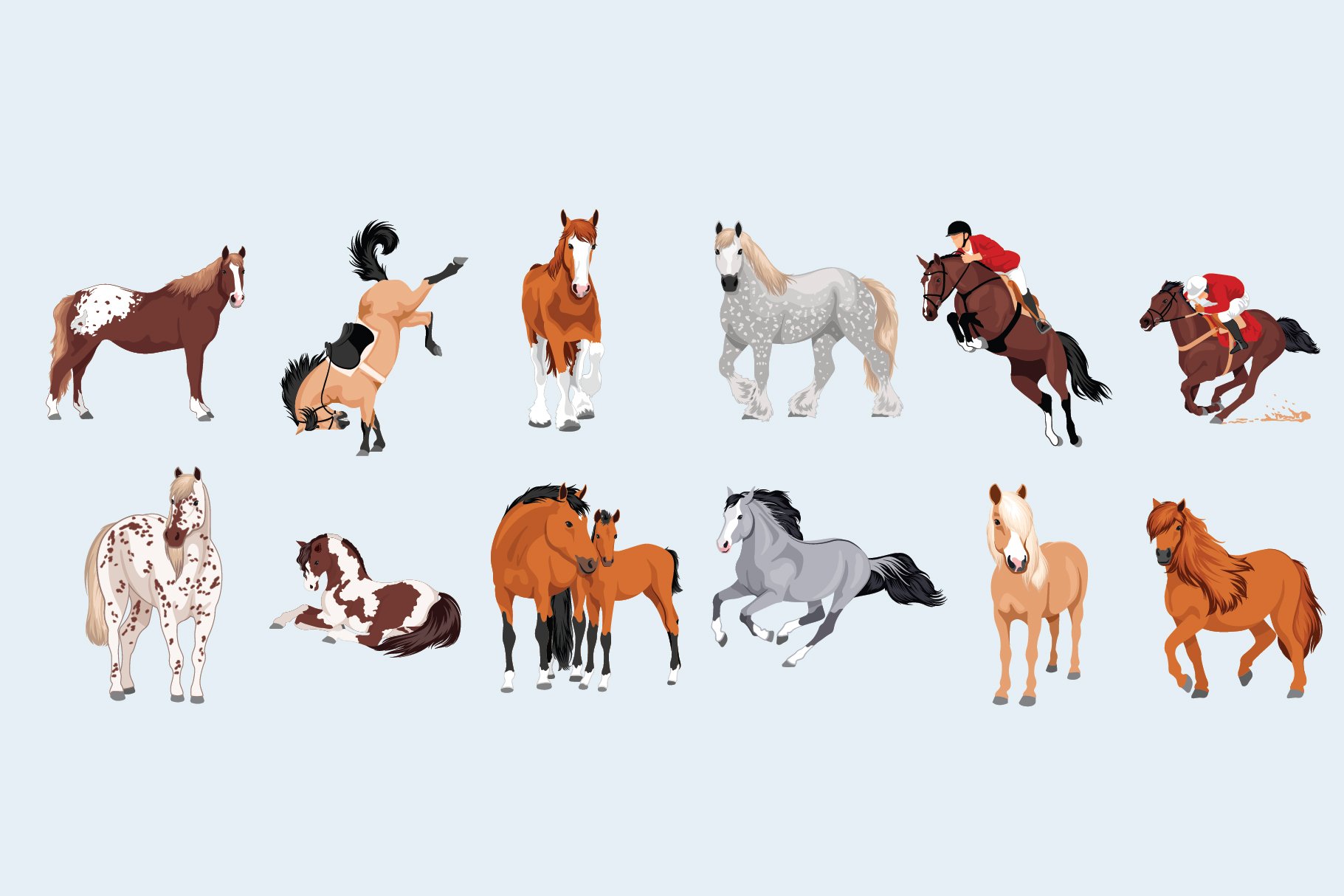 Horse Art Vector Equestrian Rodeo preview image.