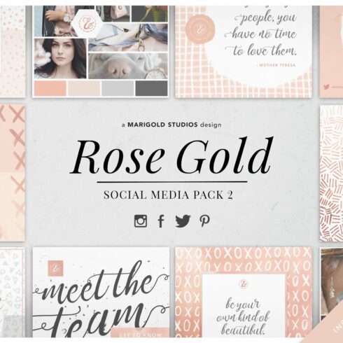 ROSE GOLD | Social Media Pack 2 cover image.