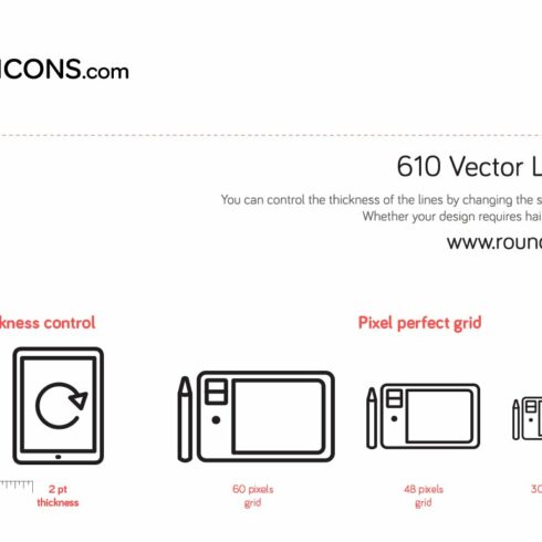 1000 Vector Line Icons Set  +WebFont cover image.