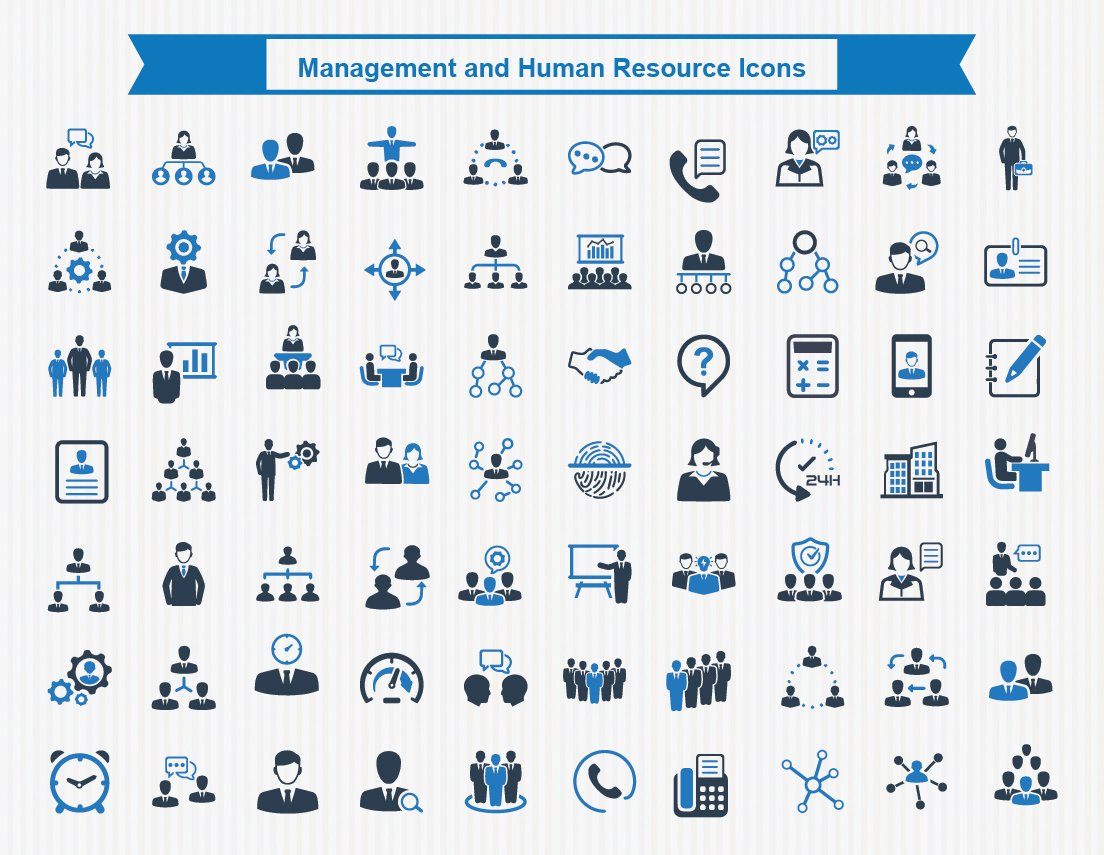 Management and Human Resource Icons preview image.