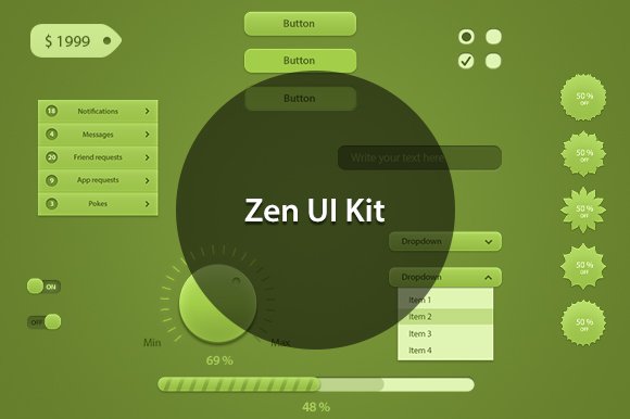 Zen UI Kit cover image.