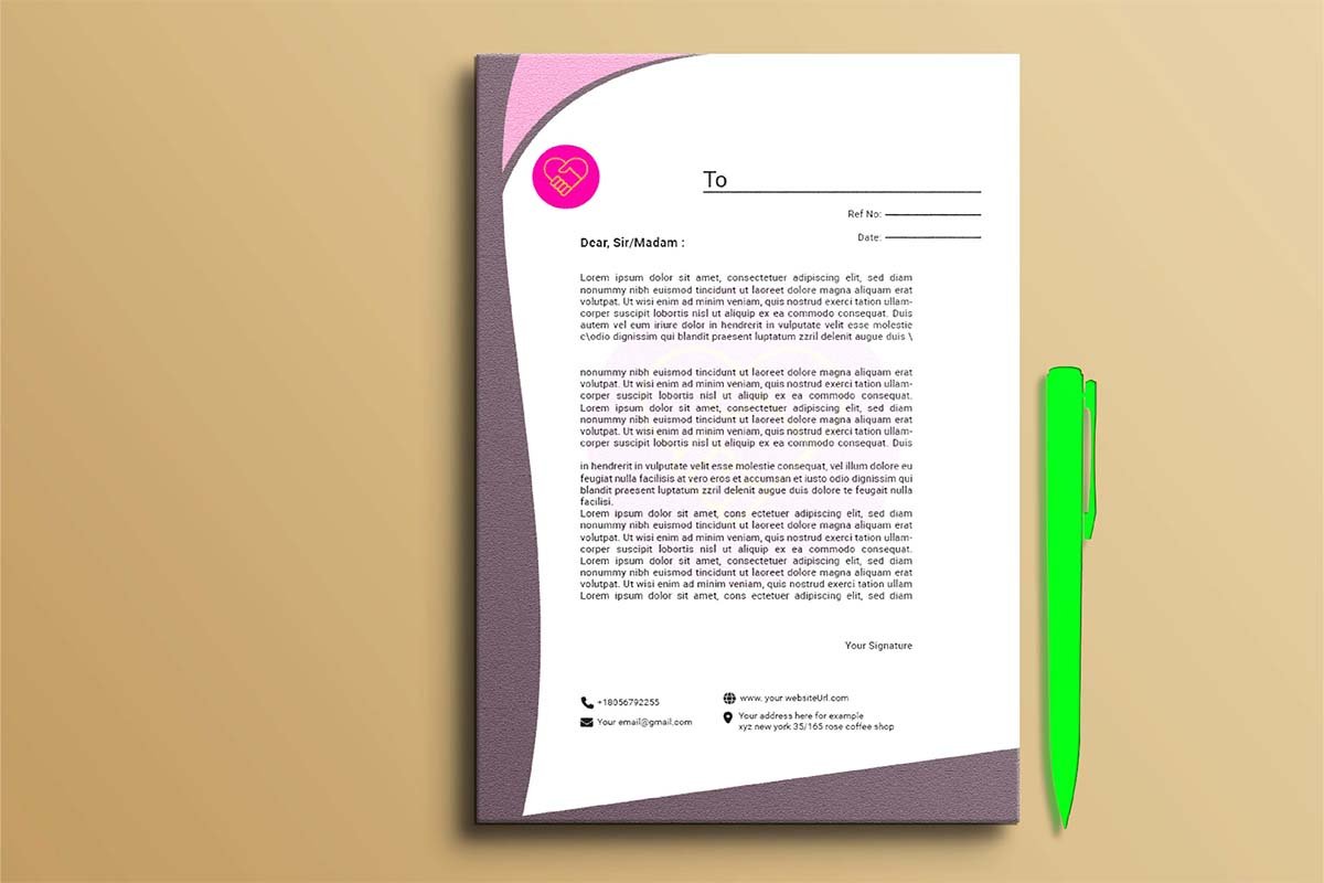 letterhead, A4 letterhead cover image.