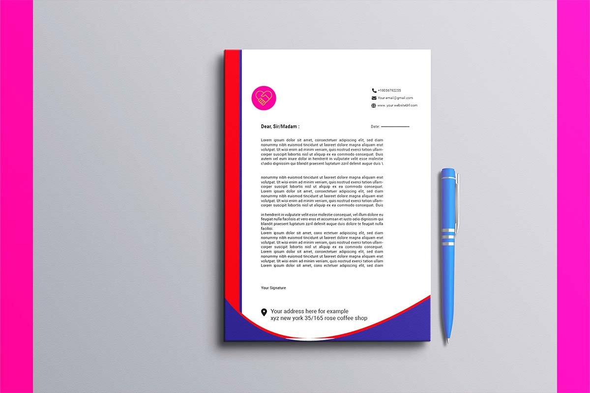 letterhead, A4 letterhead cover image.