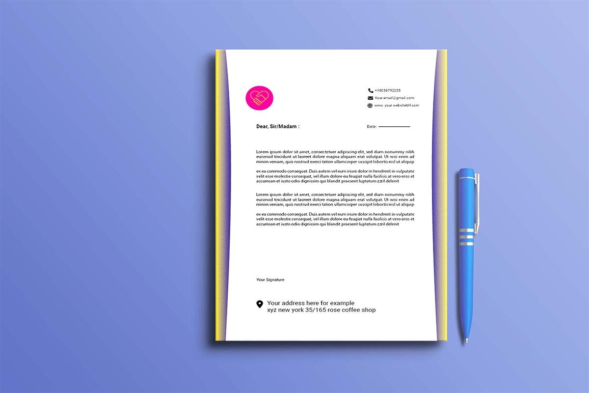 letterhead, A4 letterhead cover image.