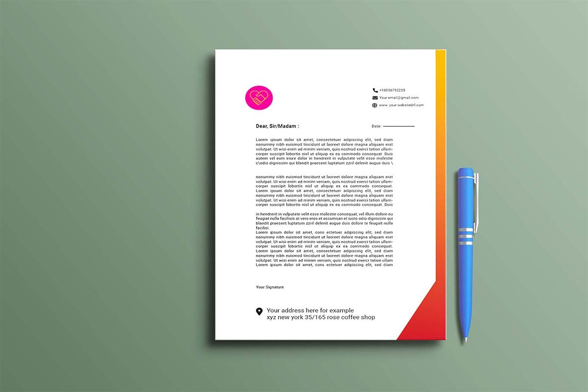 letterhead, A4 letterhead cover image.