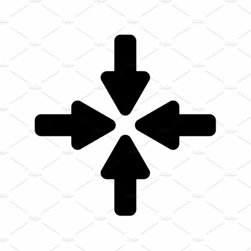 Web line icon. Four arrows black cover image.
