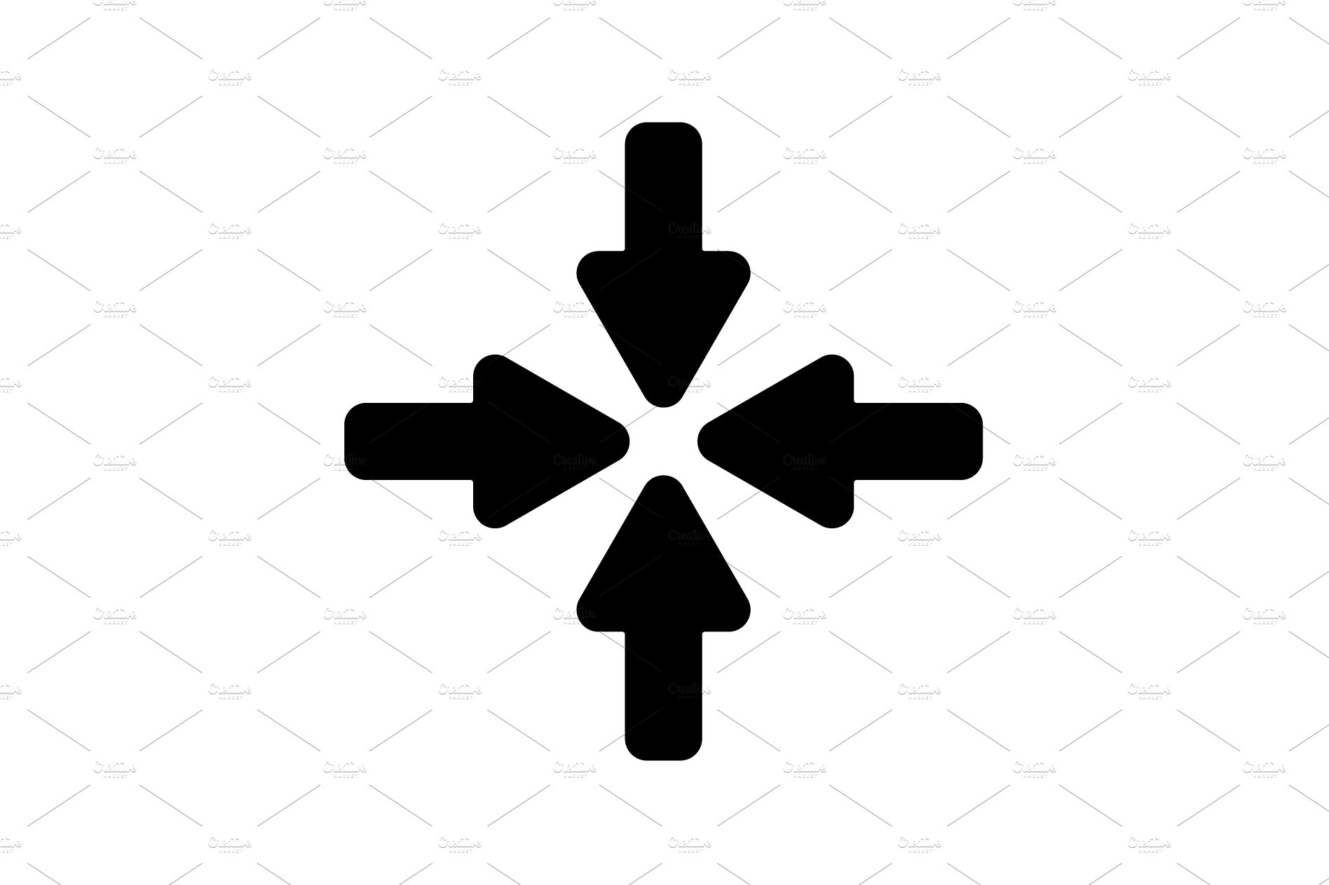 Web line icon. Four arrows black cover image.