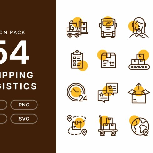 Shipping Logistics Icon Pack cover image.
