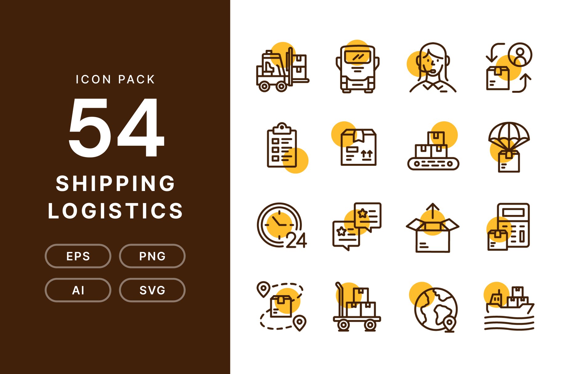 Shipping Logistics Icon Pack cover image.