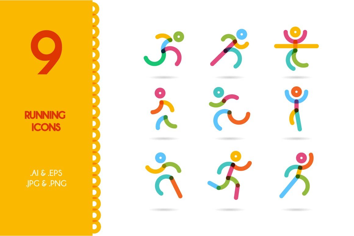 Running / running man icons cover image.