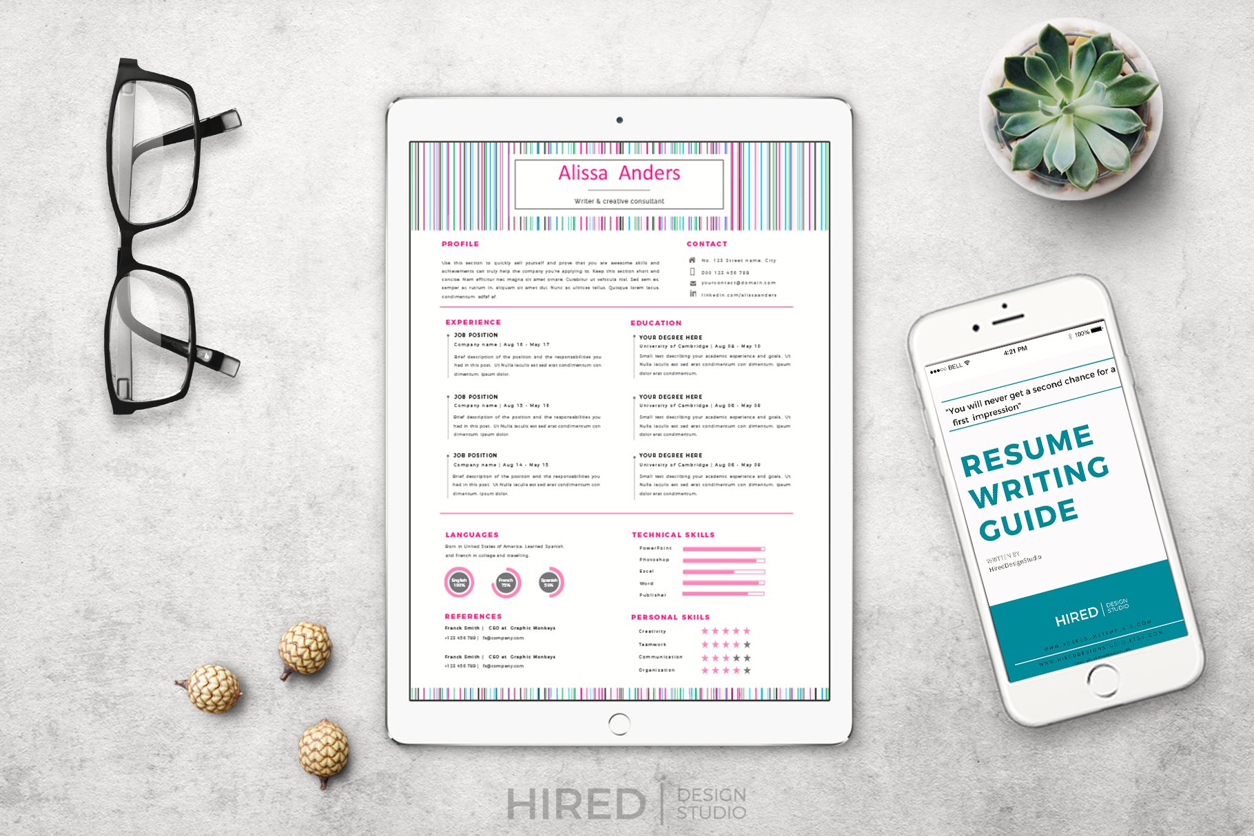 creative resume on ipad and pdf resume writing guide on mobile 15