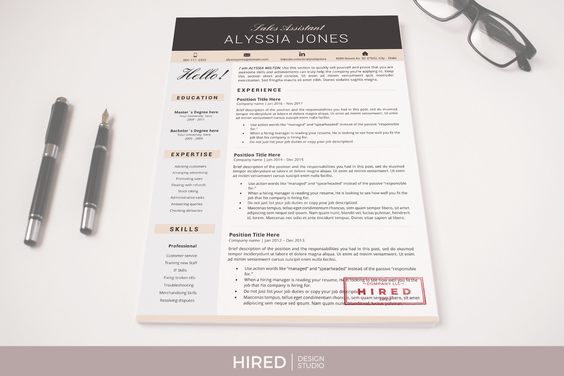 creative resume template you can change headings and use for any profession 10