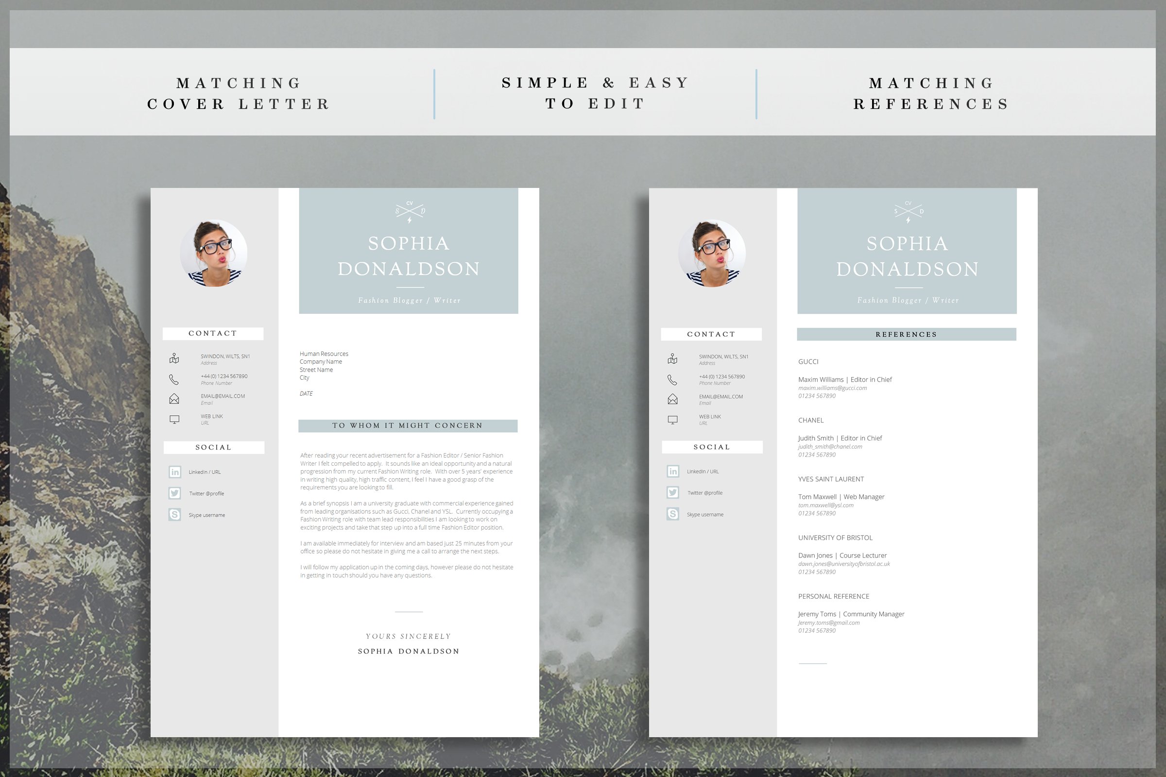 creative resume template 4 flat 813