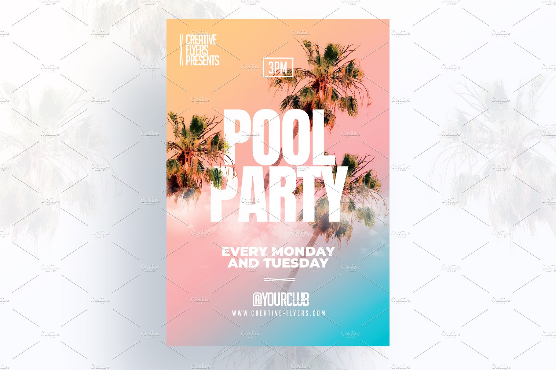 Pool Party Flyer - Photoshop Design cover image.