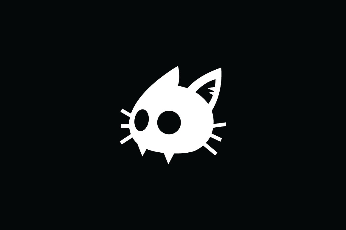 creepy cat logo template 03 536