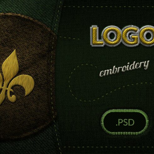 Embroidery Logo Display Mockup cover image.