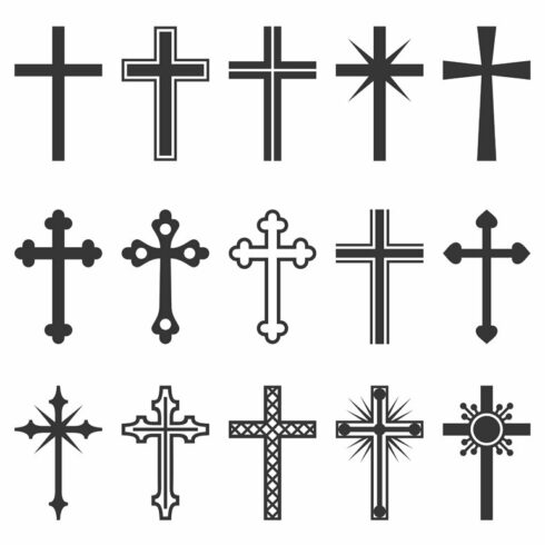 Christian Cross Icons Set cover image.