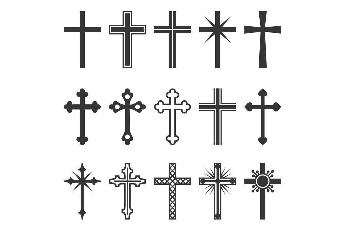 Christian Cross Icons Set cover image.