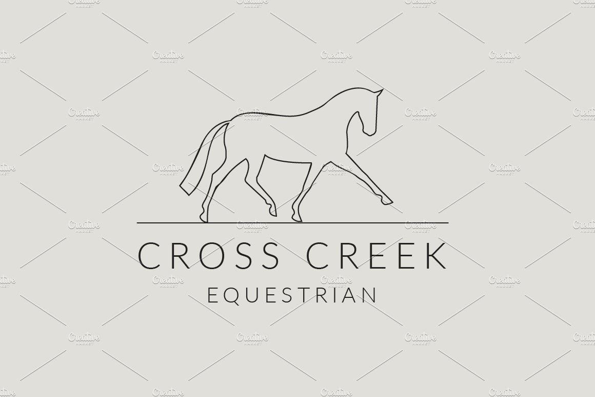 Dressage Horse Equestrian Logo cover image.