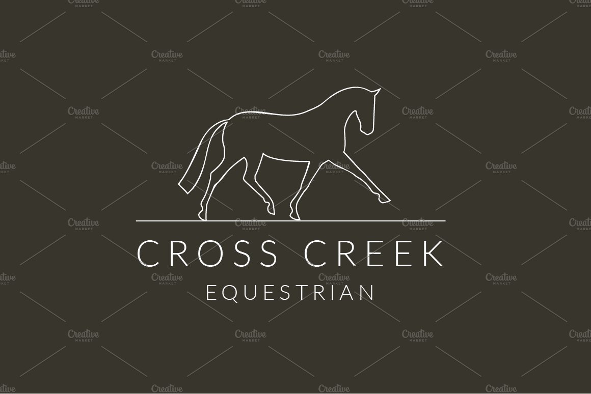 Dressage Horse Equestrian Logo preview image.