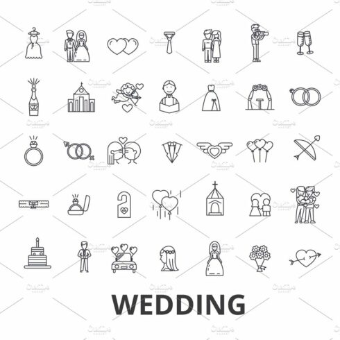 Wedding, invitation, bride, couple, rings, cake, groom, love, flowers, rela... cover image.