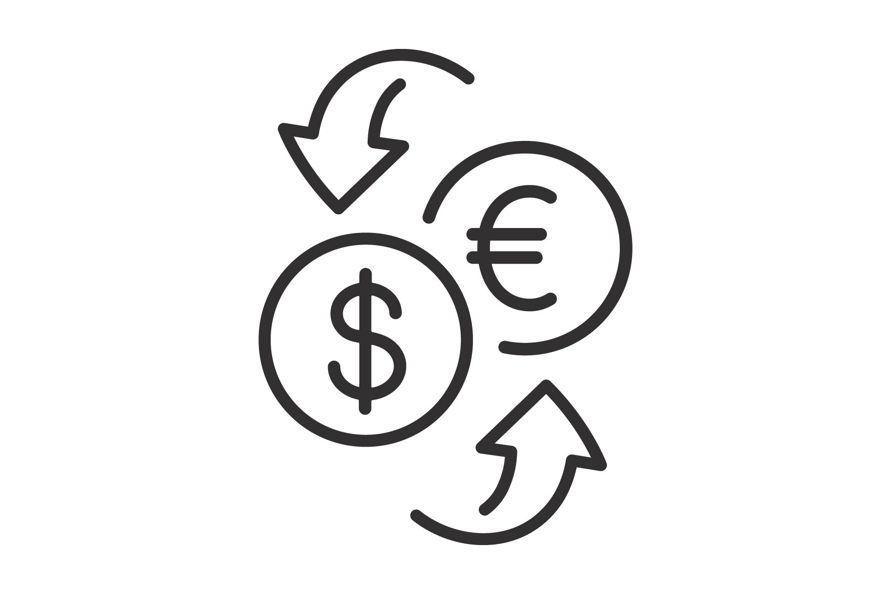 currency exchange icon vector cover image.