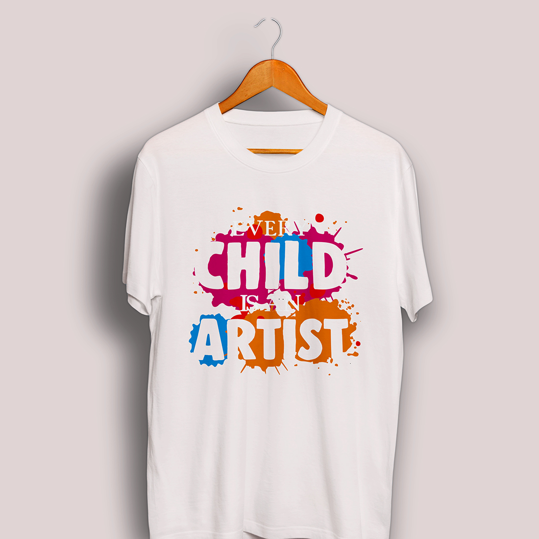 White t - shirt that says we are child artist.