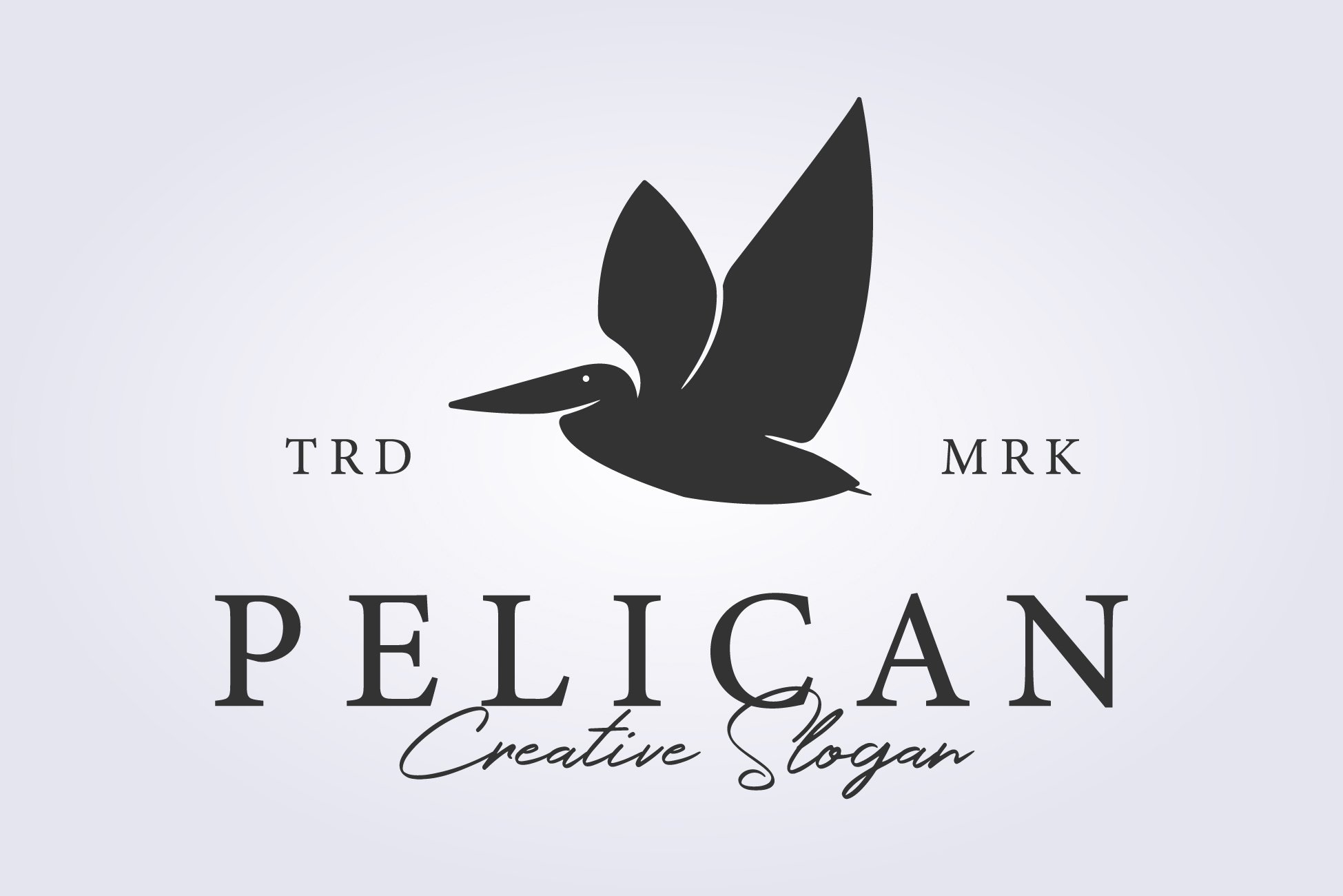 flying pelican bird in retro logo cover image.