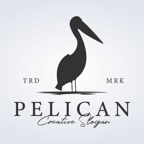 classic retro pelican bird logo vect cover image.