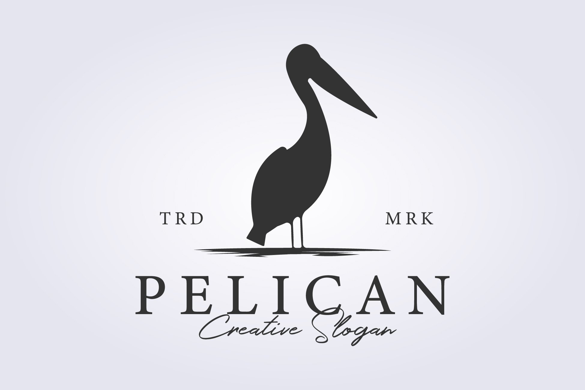 classic retro pelican bird logo vect cover image.