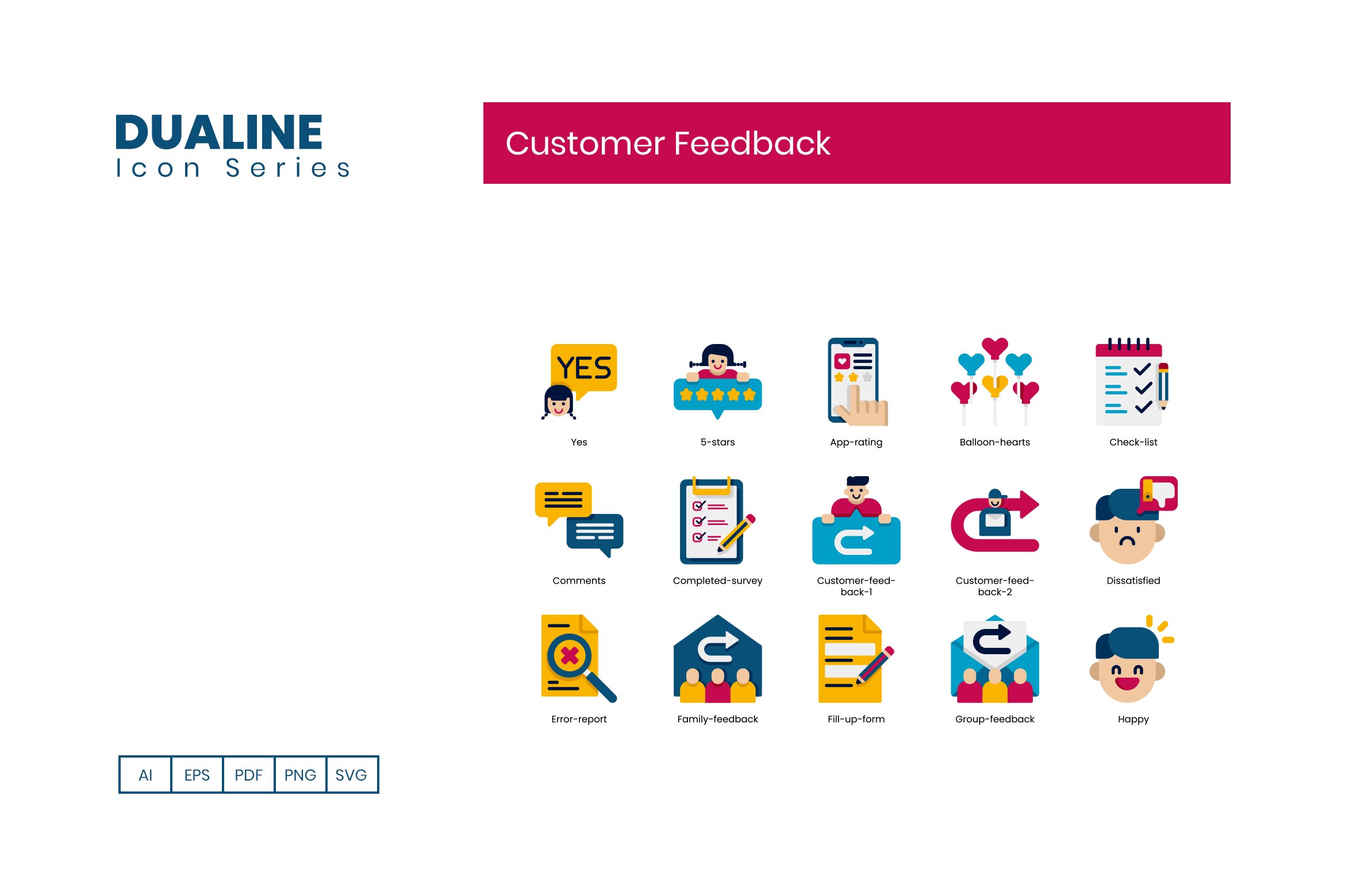 customer feedback icons dualine cm 3 613