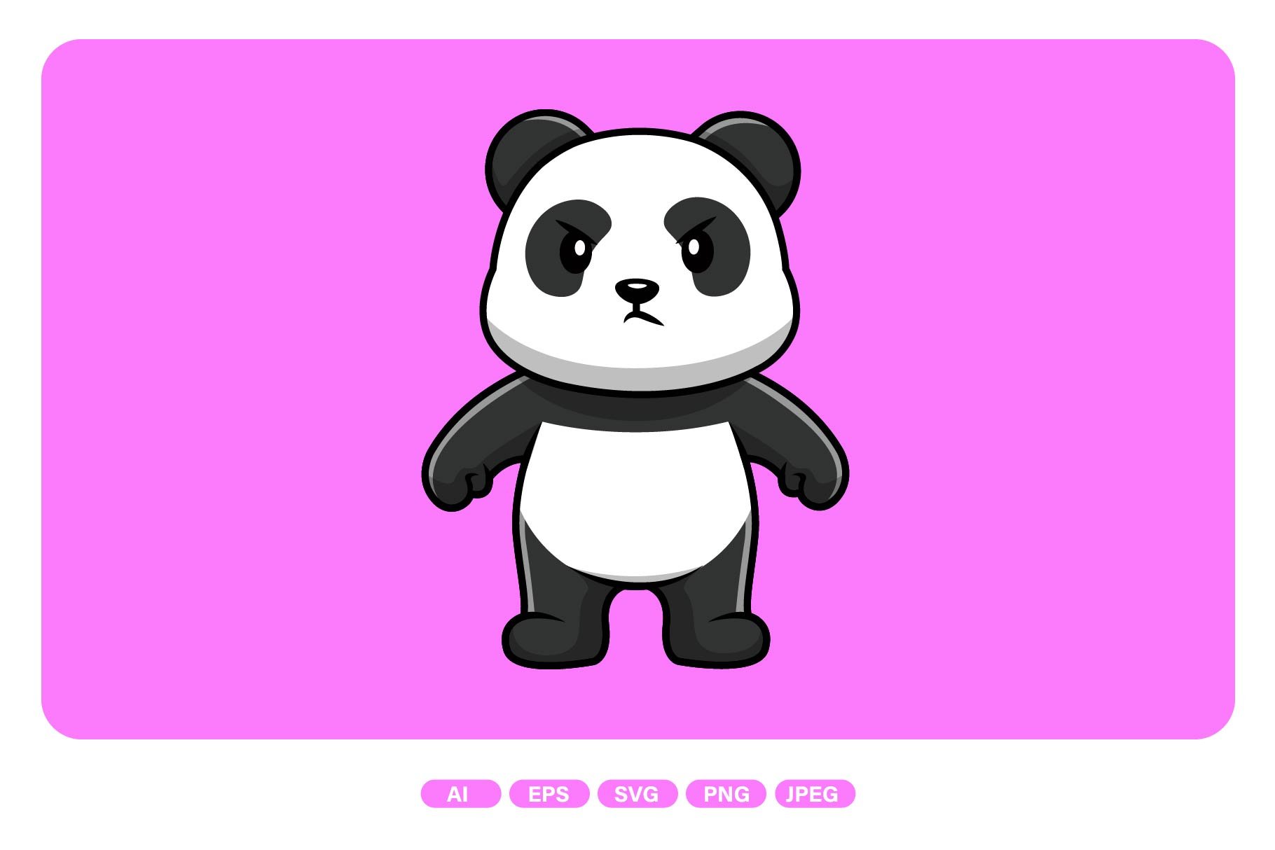 Cute Angry Panda cover image.
