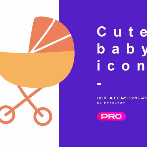 Cute Baby Icon Illustration Design cover image.
