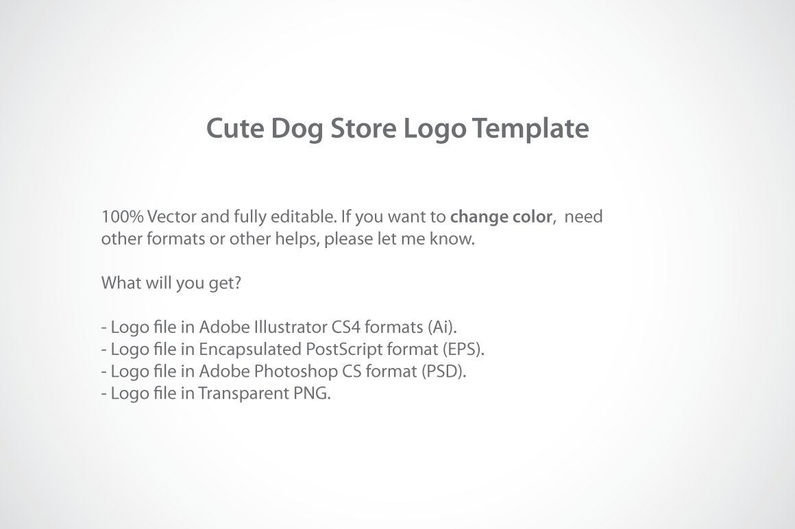 cute dog store pet shop logo template 05 964