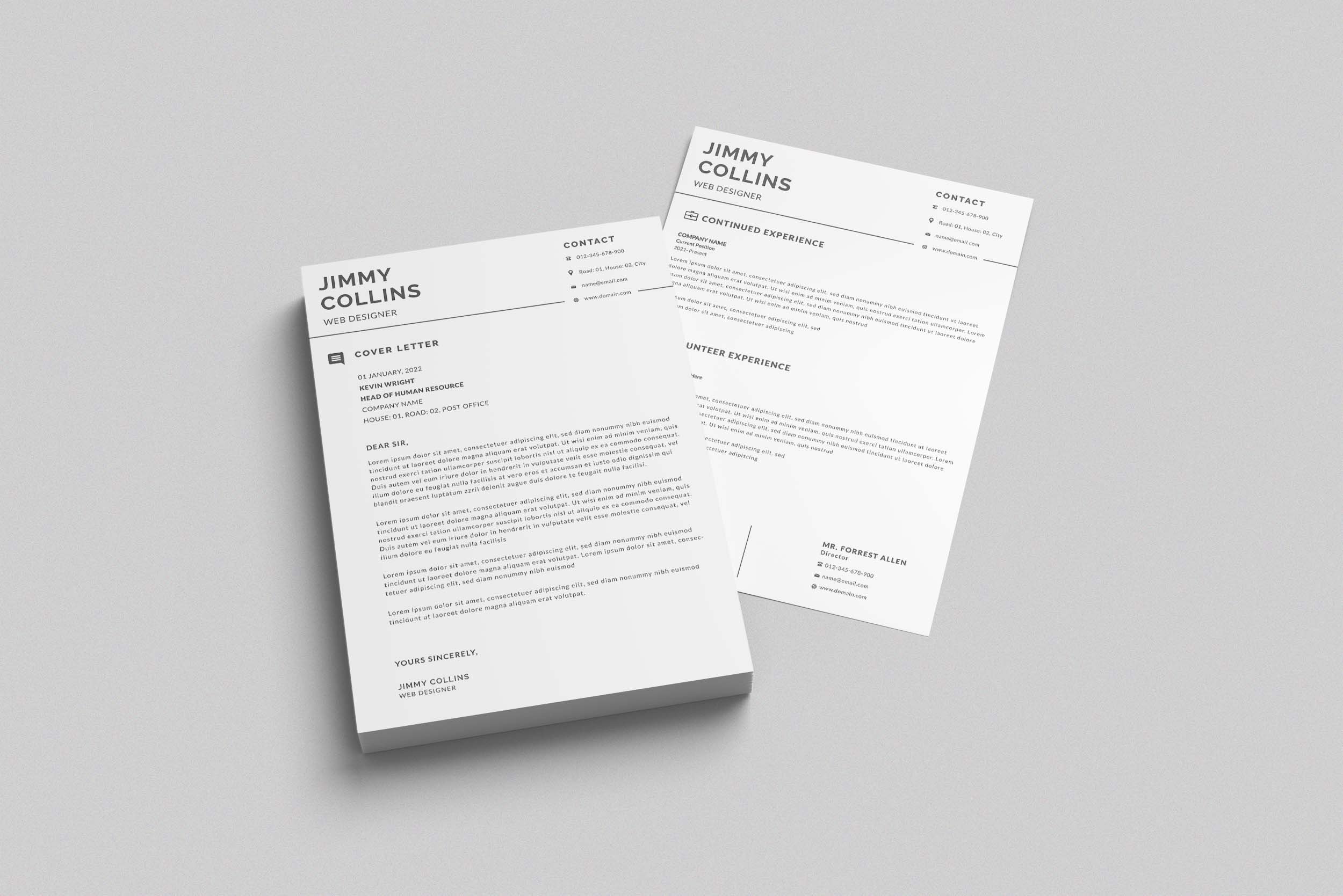 Modern CV Resume Design preview image.