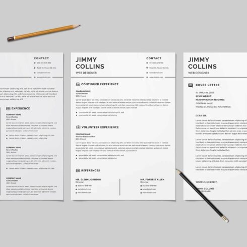 Modern CV Resume Design cover image.
