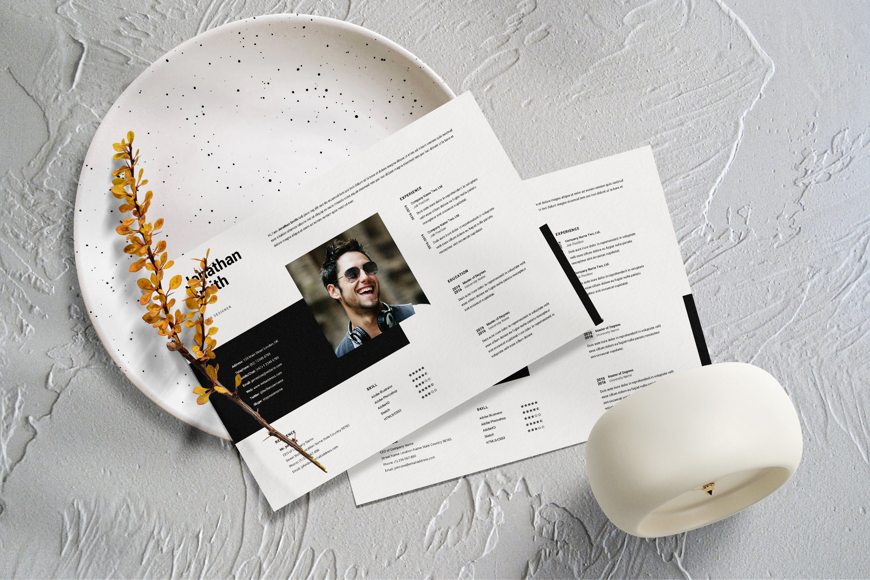 Resume CV Template 28 preview image.