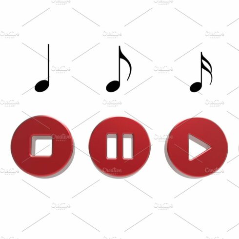 music player button cover image.