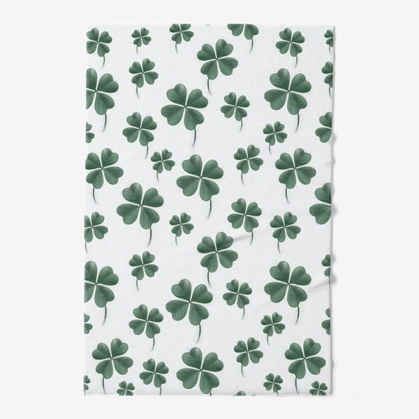 Napkin with four leaf clovers on it.
