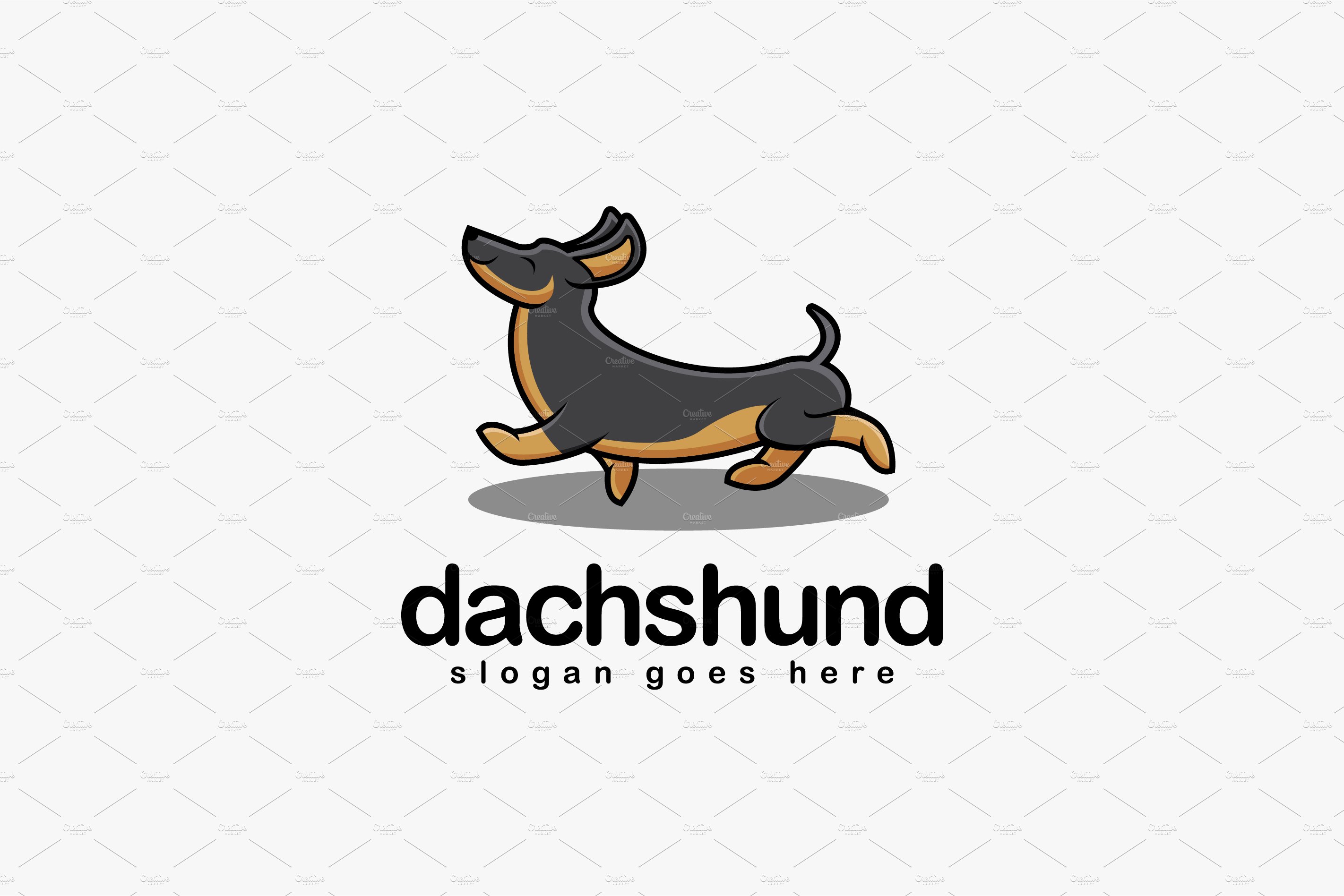 Fun dachshund dog logo mascot cover image.